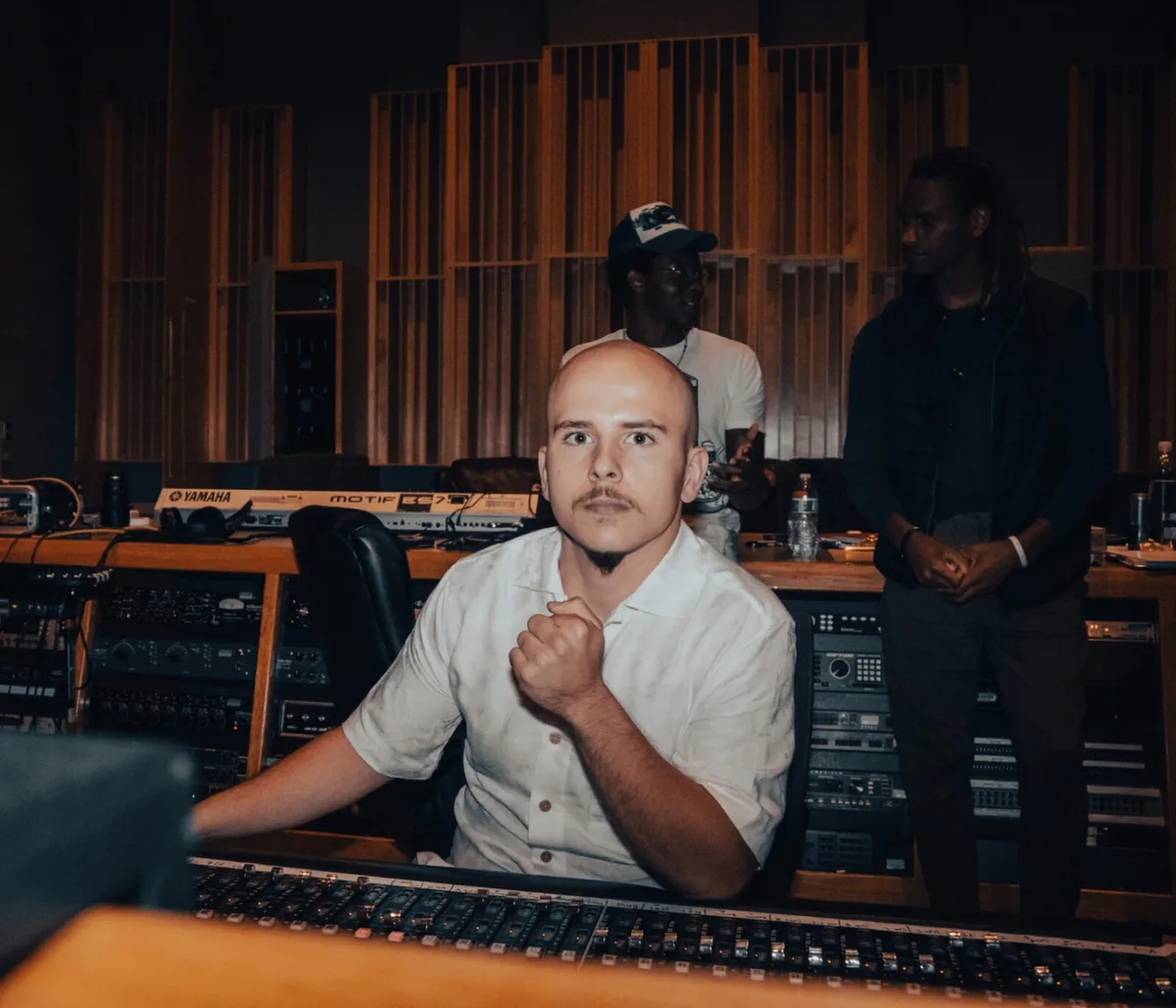 Gabe in the studio